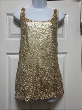 Old Navy Gold Sequin Tank Camisole